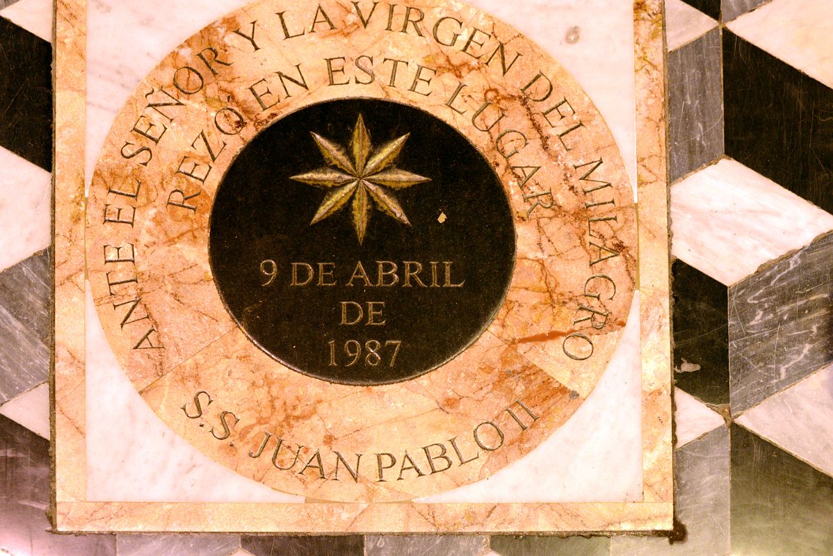 38 Plaque For Pope John Paul III Visit On April 9, 1987 To Senor And Virgen del Milagro Lord And Virgin Of Miracles In Salta Cathedral